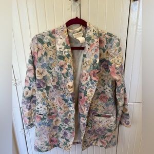 vintage floral blazer! jaclyn smith.